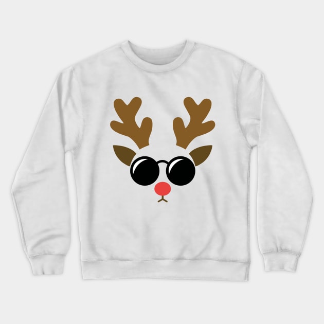 Rudolph Face Crewneck Sweatshirt by DaphInteresting